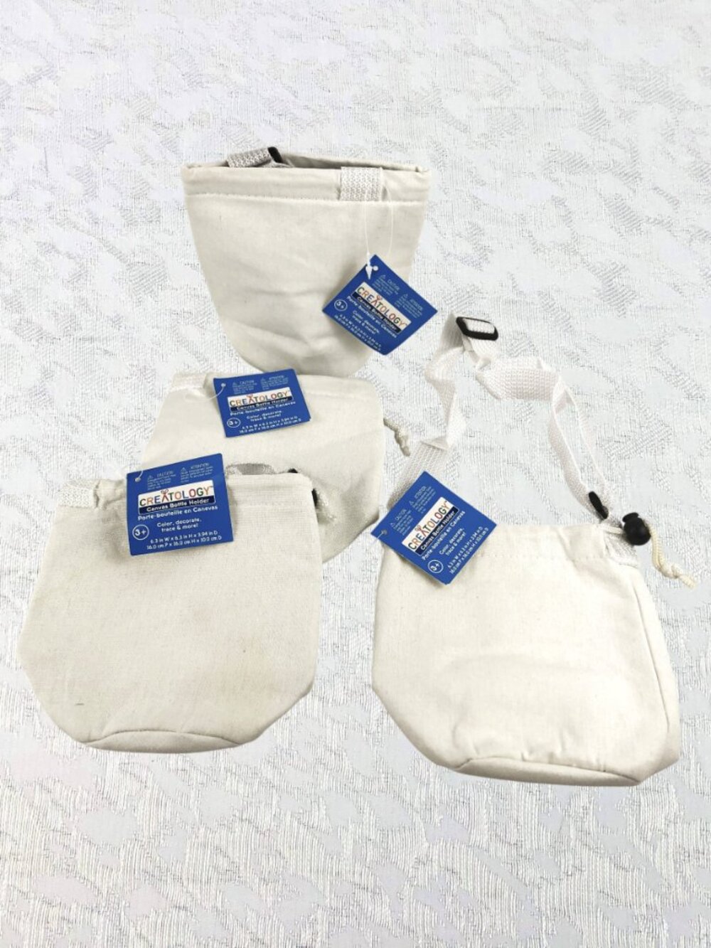 Creatology Canvas Bottle Holders – Set of 4 Insulated Bags NWT
